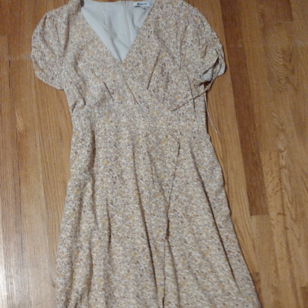 Madewell Size L Floral Midi Dress